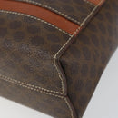 CELINE Macadam Canvas Hand Bag PVC Brown Gold Auth 152033-8