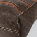 CELINE Macadam Canvas Hand Bag PVC Brown Gold Auth 152033-16