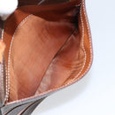 CELINE Macadam Canvas Hand Bag PVC Brown Gold Auth 152033-11