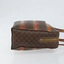 CELINE Macadam Canvas Hand Bag PVC Brown Gold Auth 152033-3