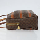 CELINE Macadam Canvas Hand Bag PVC Brown Gold Auth 152033-4