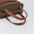 CELINE Macadam Canvas Hand Bag PVC Brown Gold Auth 152033-7