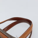 CELINE Macadam Canvas Hand Bag PVC Brown Gold Auth 152033-14