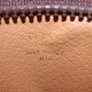 CELINE Macadam Canvas Clutch Bag PVC Leather Brown Gold Auth 152035-12