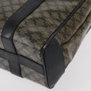 CELINE Macadam Canvas Shoulder Bag PVC Black Gold Auth 152036-16