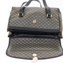 CELINE Macadam Canvas Shoulder Bag PVC Black Gold Auth 152036-18