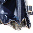 CELINE Macadam Canvas Shoulder Bag PVC Black Gold Auth 152036-24