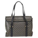 CELINE Macadam Canvas Shoulder Bag PVC Black Gold Auth 152036-2