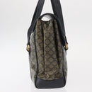 CELINE Macadam Canvas Shoulder Bag PVC Black Gold Auth 152036-4