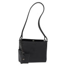 Salvatore Ferragamo Shoulder Bag Patent leather Black Silver Auth 152037-1
