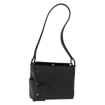 Salvatore Ferragamo Shoulder Bag Patent leather Black Silver Auth 152037