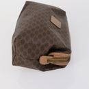 CELINE Macadam Canvas Clutch Bag PVC Leather 3 Set Brown Auth 152038-10