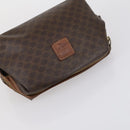 CELINE Macadam Canvas Clutch Bag PVC Leather 3 Set Brown Auth 152038-17