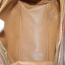 CELINE Macadam Canvas Clutch Bag PVC Leather 3 Set Brown Auth 152038-19