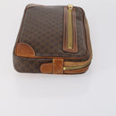 CELINE Macadam Canvas Clutch Bag PVC Leather 3 Set Brown Auth 152038-4