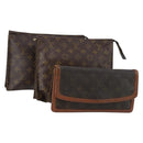 LOUIS VUITTON Monogram Clutch Bag 3 Set LV Auth 152039-1