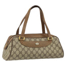 GUCCI GG Supreme Hand Bag PVC Beige Gold 89 02 062 Auth 152040-1