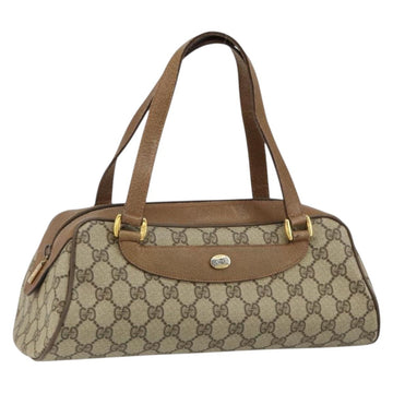 GUCCI GG Supreme Hand Bag PVC Beige Gold 89 02 062 Auth 152040