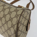 GUCCI GG Supreme Hand Bag PVC Beige Gold 89 02 062 Auth 152040-9