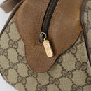 GUCCI GG Supreme Hand Bag PVC Beige Gold 89 02 062 Auth 152040-18
