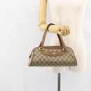 GUCCI GG Supreme Hand Bag PVC Beige Gold 89 02 062 Auth 152040-23