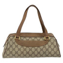 GUCCI GG Supreme Hand Bag PVC Beige Gold 89 02 062 Auth 152040-2