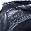 CELINE Macadam Canvas Shoulder Bag Black Gold Auth 152042-11