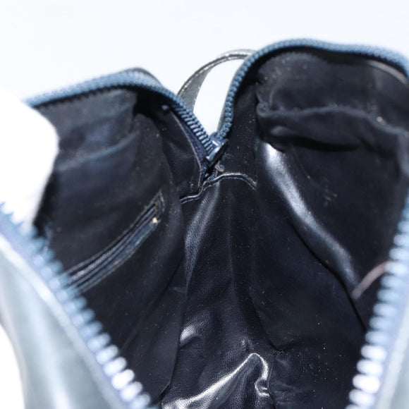 CELINE Macadam Canvas Shoulder Bag Black Gold Auth 152042