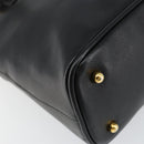 GUCCI Bamboo Hand Bag Leather Black Gold 000 1274 0290 Auth 152044-14