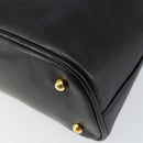 GUCCI Bamboo Hand Bag Leather Black Gold 000 1274 0290 Auth 152044-15