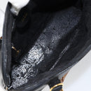 GUCCI Bamboo Hand Bag Leather Black Gold 000 1274 0290 Auth 152044-10