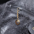 GUCCI Bamboo Hand Bag Leather Black Gold 000 1274 0290 Auth 152044-21