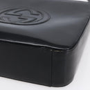 GUCCI Shoulder Bag Enamel Black 000 1013 0506 Auth 152045-14