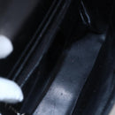 GUCCI Shoulder Bag Enamel Black 000 1013 0506 Auth 152045-10