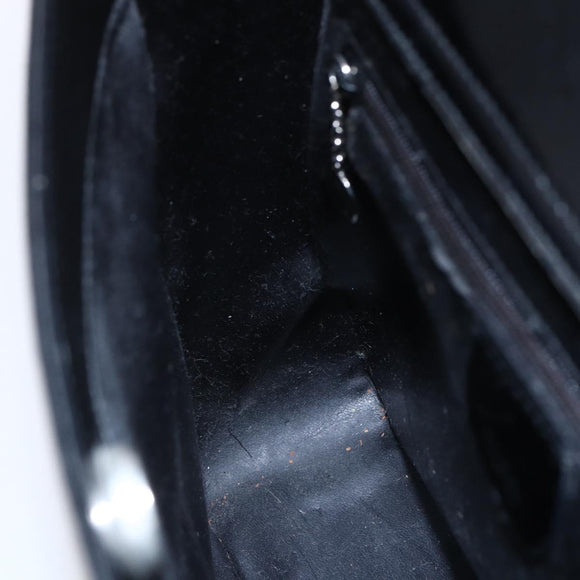 GUCCI Shoulder Bag Enamel Black 000 1013 0506 Auth 152045