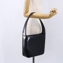 GUCCI Shoulder Bag Enamel Black 000 1013 0506 Auth 152045-22