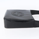 GUCCI Shoulder Bag Enamel Black 000 1013 0506 Auth 152045-4