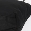 PRADA Tote Bag Nylon Black Gold Auth 152046-13