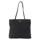 PRADA Tote Bag Nylon Black Gold Auth 152046-2