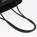 PRADA Tote Bag Nylon Black Gold Auth 152046-7