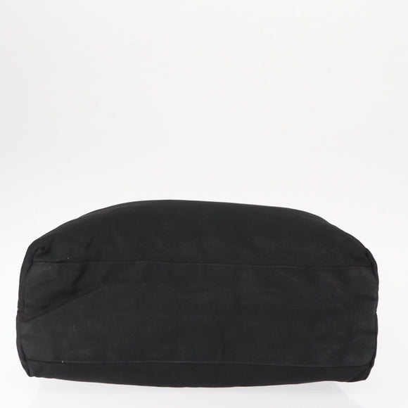 PRADA Tote Bag Nylon Black Gold Auth 152046