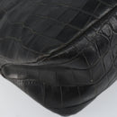 Gianni Versace Tote Bag Leather Black Gold Auth 152047-14