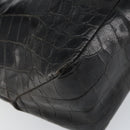 Gianni Versace Tote Bag Leather Black Gold Auth 152047-16