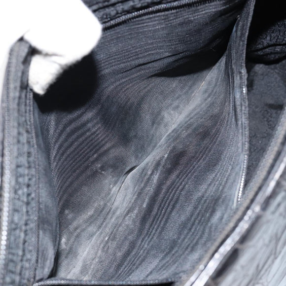 Gianni Versace Tote Bag Leather Black Gold Auth 152047