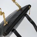 Gianni Versace Tote Bag Leather Black Gold Auth 152047-6