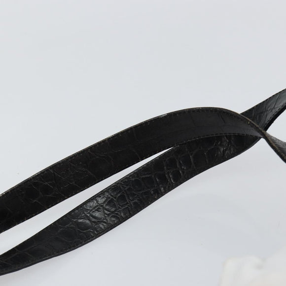 Gianni Versace Tote Bag Leather Black Gold Auth 152047