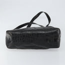 Gianni Versace Tote Bag Leather Black Gold Auth 152047-5