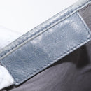 BALENCIAGA Navy Cabas M Hand Bag Canvas Leather White Silver 339936 Auth 152050-17