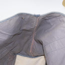 BALENCIAGA Navy Cabas M Hand Bag Canvas Leather White Silver 339936 Auth 152050-18