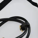 MCM Logogram Vicetos Boston Bag PVC 2way Black Gold Auth 152052-14